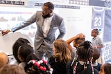 LeBron James at his I Promise school