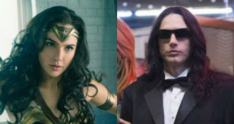 Composite image of Gal Gadot in Wonder Woman and James Franco in The Disaster Artist.