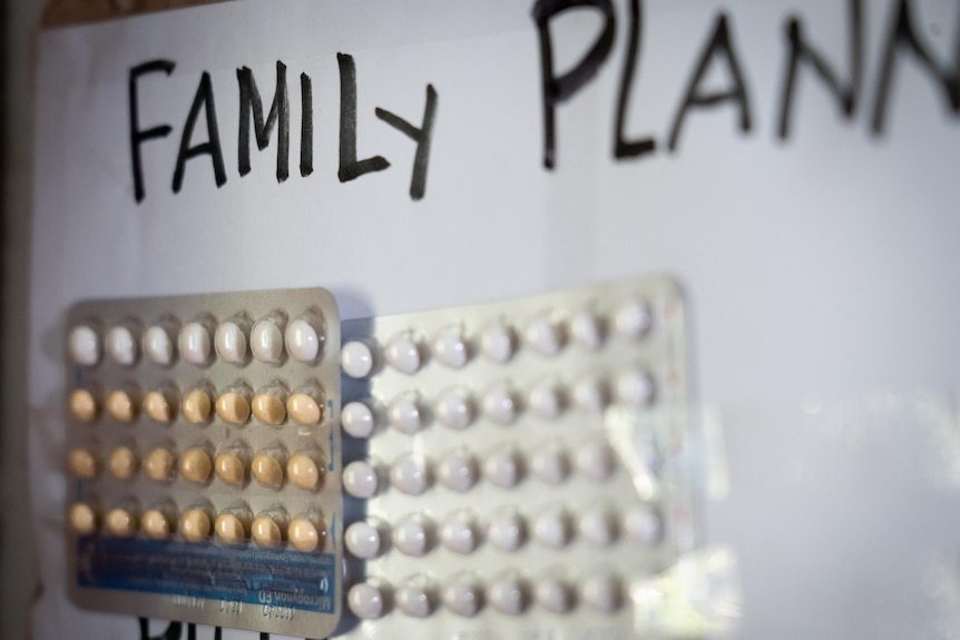 A photo of contraceptive pills.