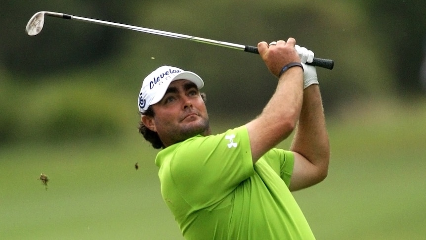 Steven Bowditch playing a shot round one Australian PGA