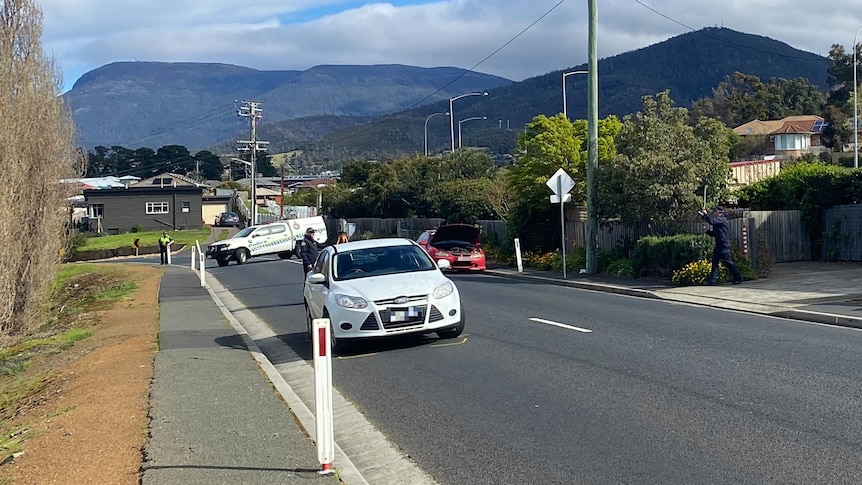 White car on road was in incident