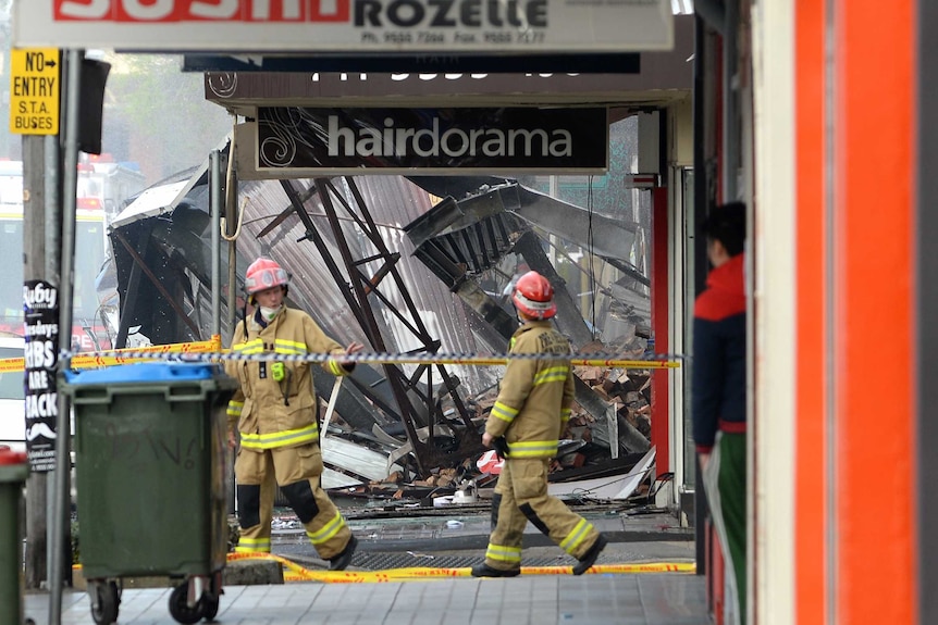 Shop destroyed by explosion at Rozelle