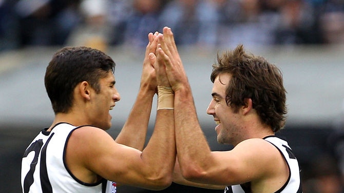 Sidebottom and Wellingham celebrate