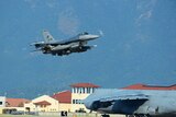 A US Air Force F-16 Fighting Falcon from Aviano Air Base, Italy, deploys to Incirlik Air Base, Turkey