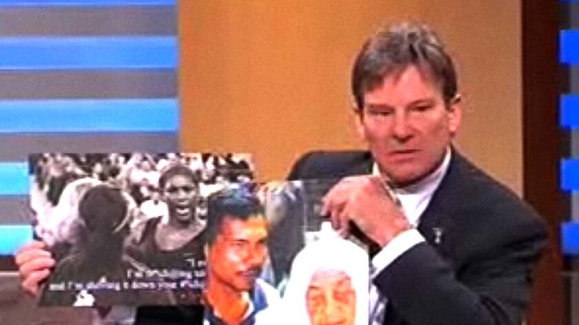 Sam Newman made repeated references to a 107-year-old Malaysian woman's husband being "a monkey".