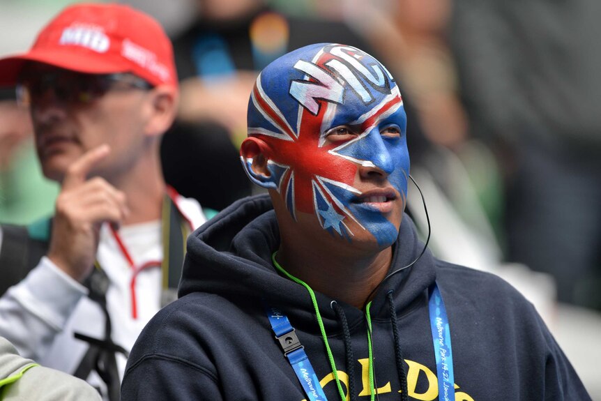 Kyrgios supporter gets colourful