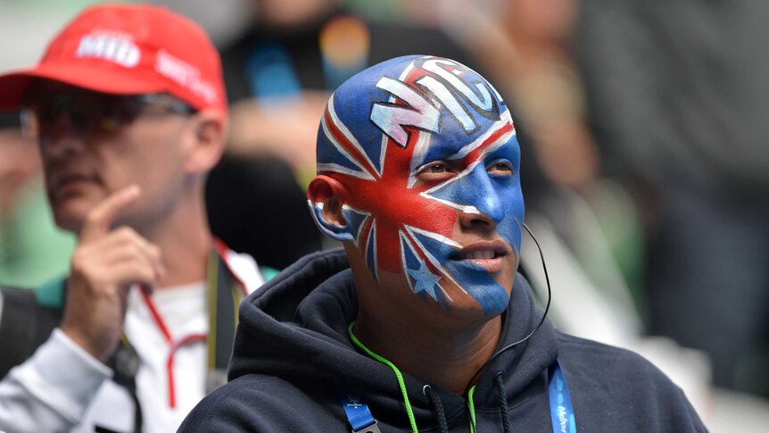 Kyrgios supporter gets colourful