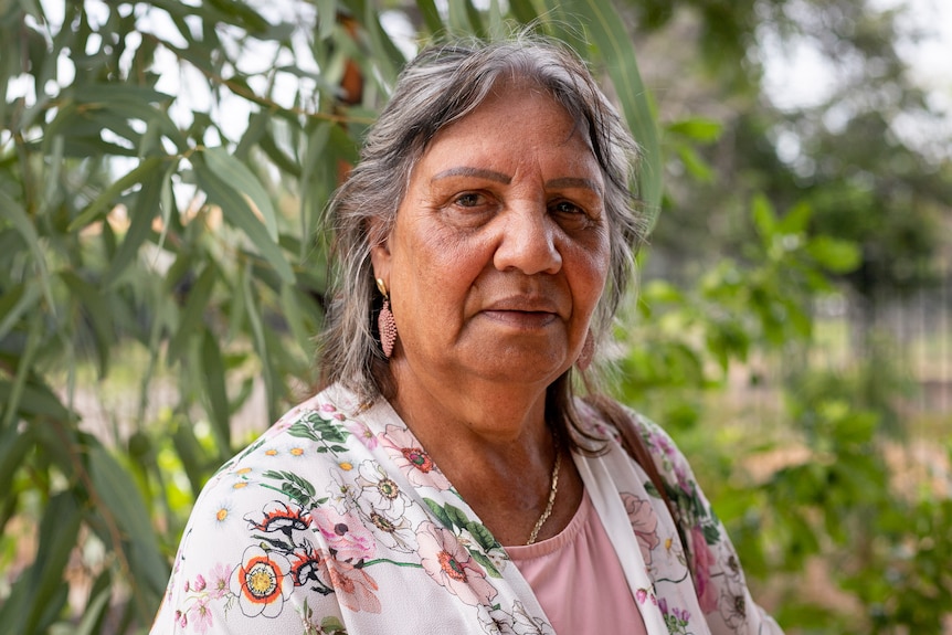 A portrait photo of an Aboriginal woman