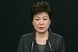 South Korean President Park Geun-hye speaks during an address to the nation, at the presidential Blue House in Seoul.