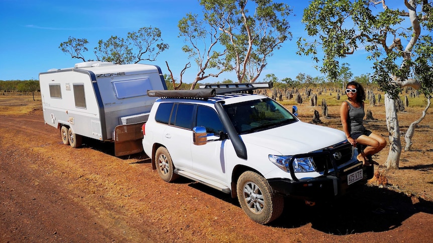 Julie Thalmann from the Gold Coast travelling in her caravan.