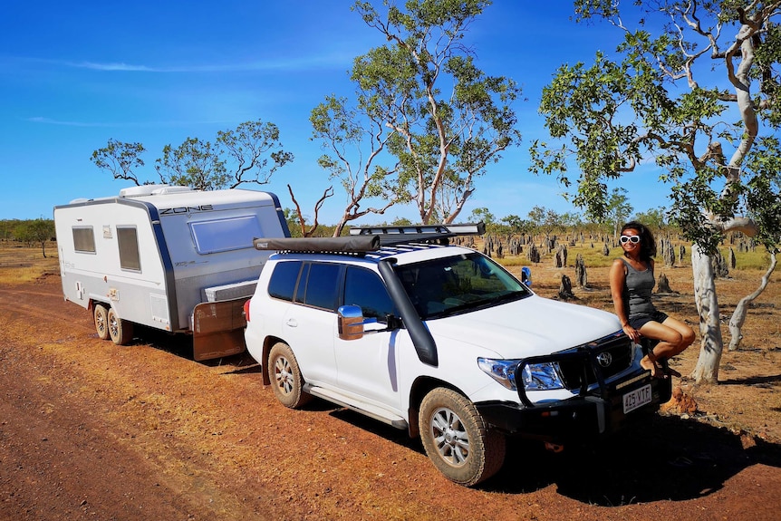 Julie Thalmann from the Gold Coast travelling in her caravan.