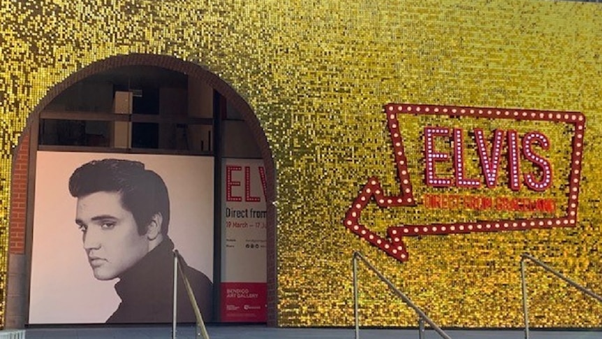 Elvis is in the building, a regional Victorian art gallery building!