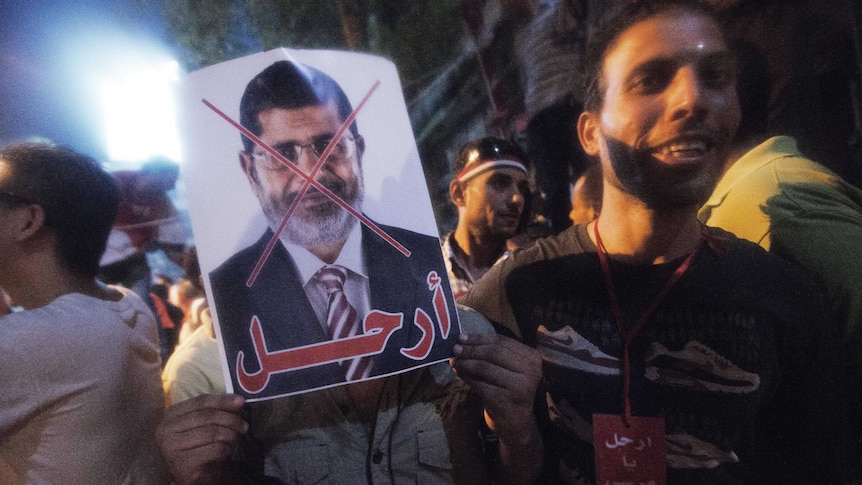 Anti-Morsi protesters celebrate in Tahrir Square