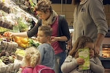 Andrew and Mia Lester shop with their family.