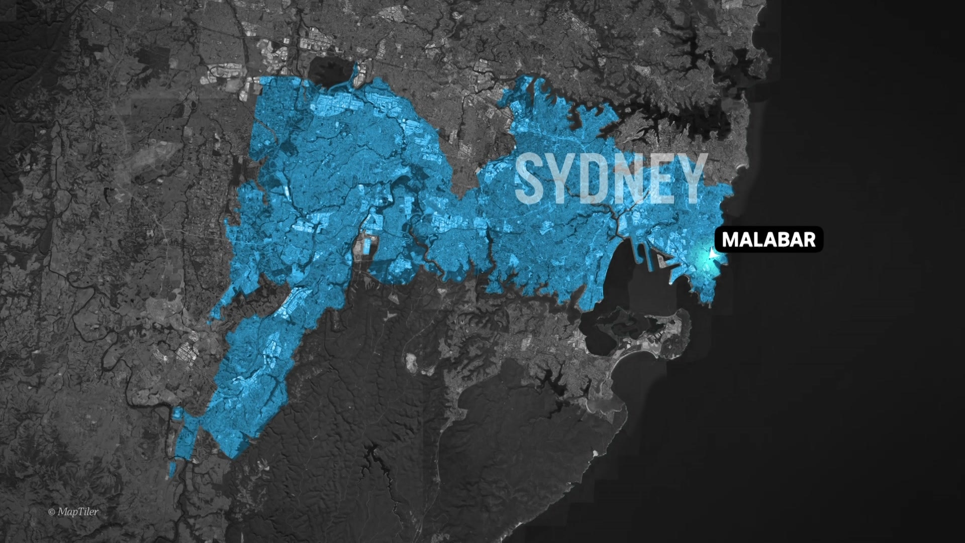 Um mapa de Sydney.