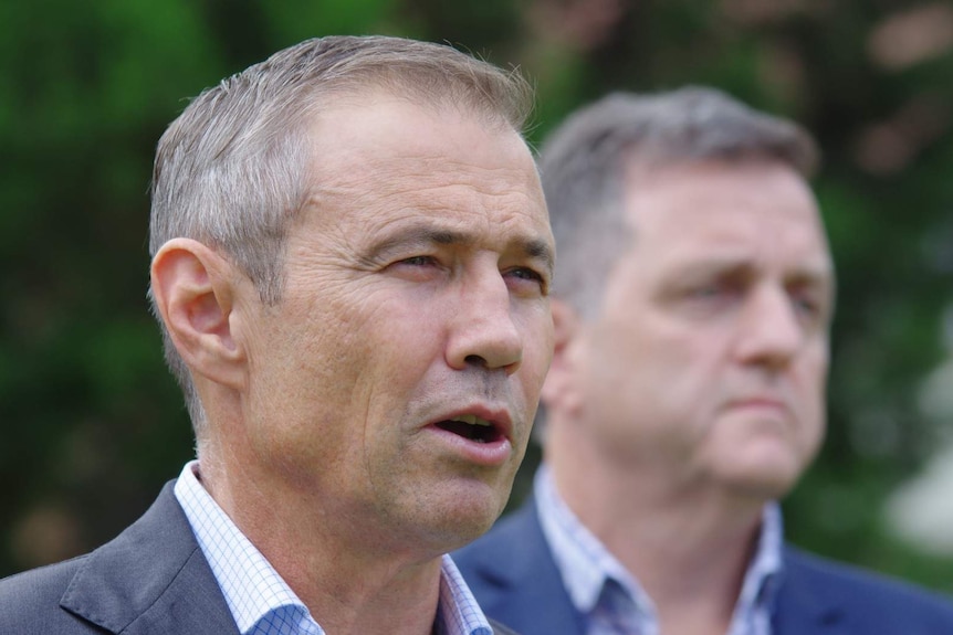 Health Minister Roger Cook speaks on coronavirus with Health Director General David Russell-Weisz