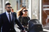 Fatima Mehajer (right) sister of Salim Mahajer is facing court along with her brother over alleged electoral fraud.