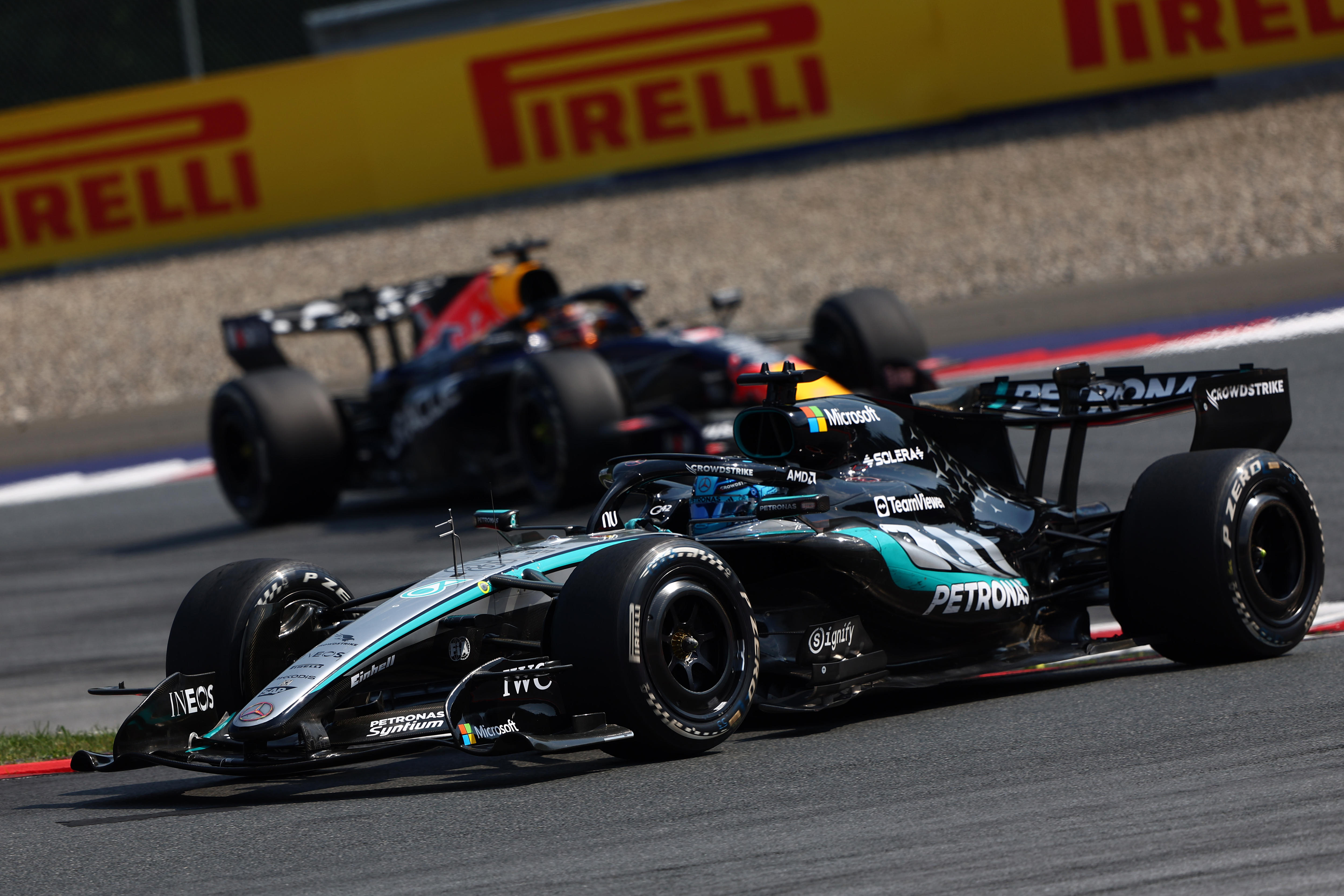 Russell holds off Verstappen to win in Austria, Piastri claims fourth