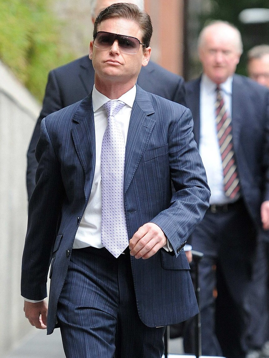 Danny Nikolic arrives for his appeal.