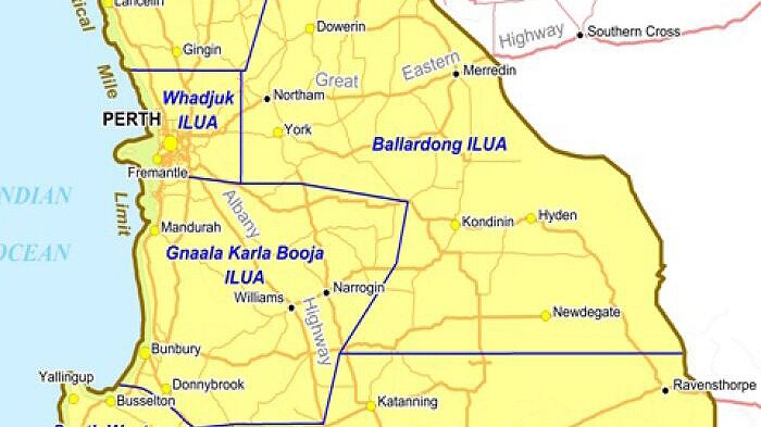 A map of WA with an area highlighted in yellow.
