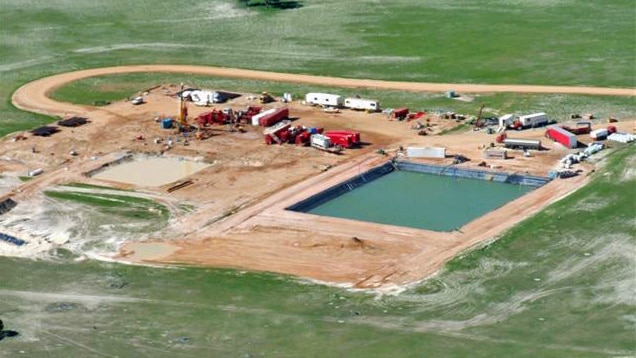 A gas site from the air