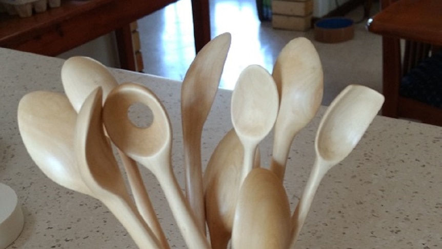 Olive wood spoons from Freshfield Grove in Southern Tasmania