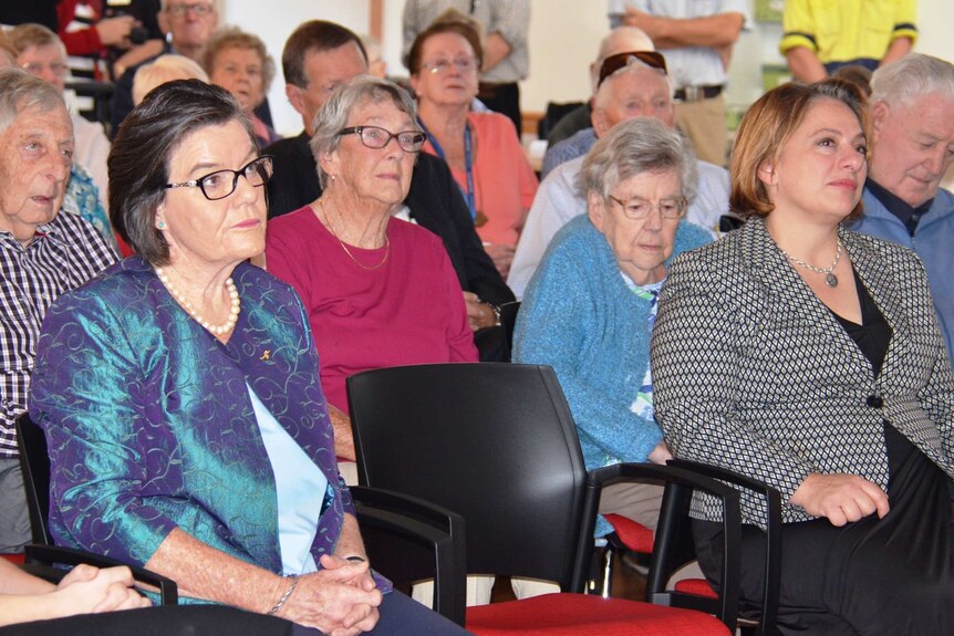 Indi independent MP Cathy McGowan with Sophie Mirabella at a function in Benalla.