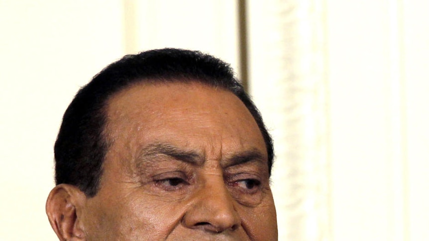 Hosni Mubarak attends Middle East peace talks