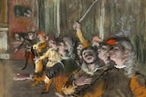 The pastel 'Les choristes' also called 'Les Figurants' by French master Edgar Degas