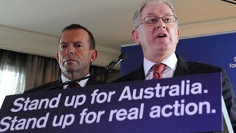 Tony Abbott and Andrew Robb (AAP: Dean Lewins)