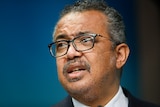 A close up of Mr Tedros with glasses