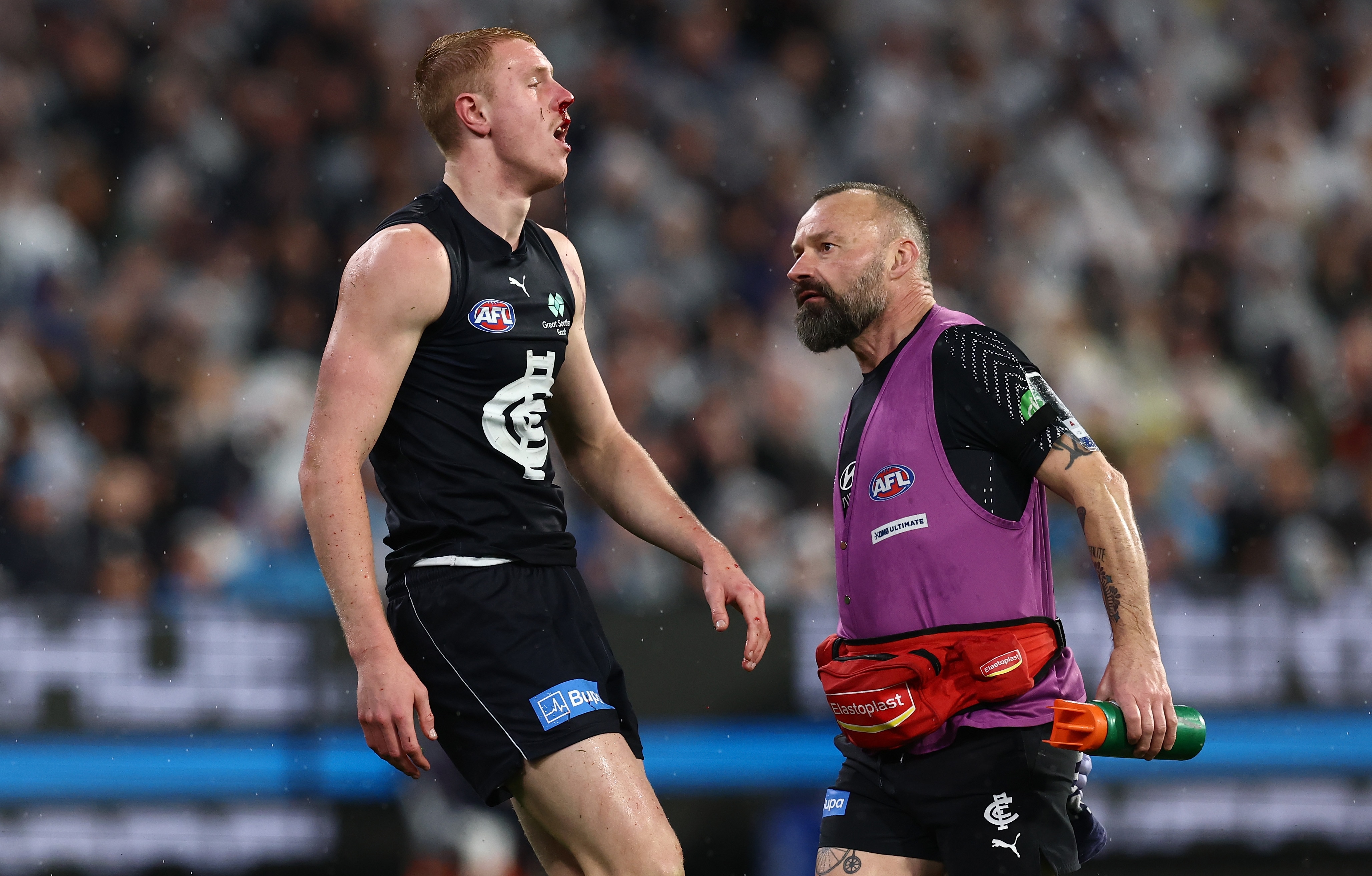 Live: Cats close in as Blues key defender cops friendly fire