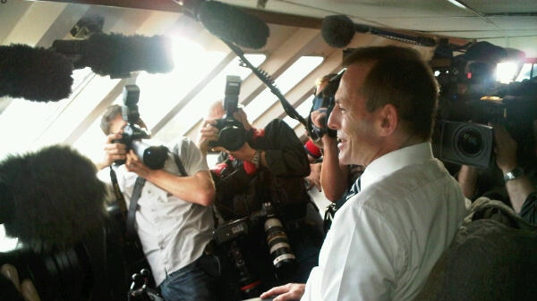 Tony Abbott during the 2010 campaign (Hayden Cooper).