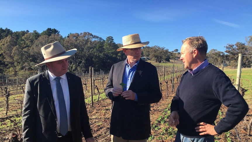 Barnaby Joyce visits Orange winery