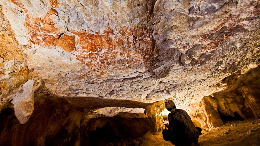 Banteng depicted on wall of Lubang Jeriji Saleh cave