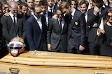 Formula One drivers attend Jules Bianchi's funeral
