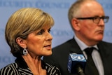 Julie Bishop and Frans Timmermans