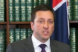 Matthew Guy speaks at a press conference.