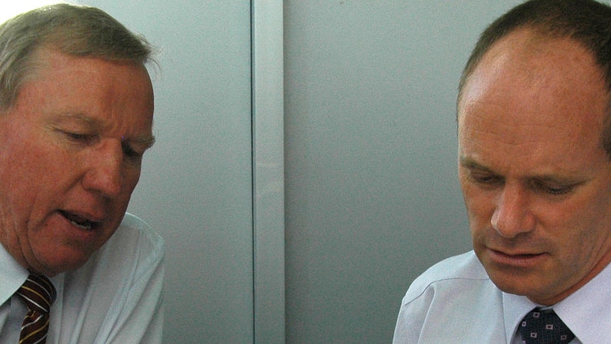 Queensland Premier Campbell Newman (right) with deputy Jeff Seeney.