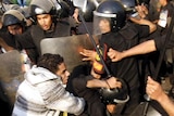 Egyptian demonstrators clash with police in central Cairo