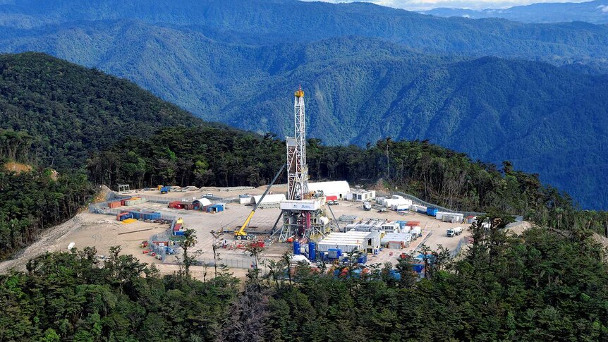 An LNG well in the PNG highlands operated by Santos