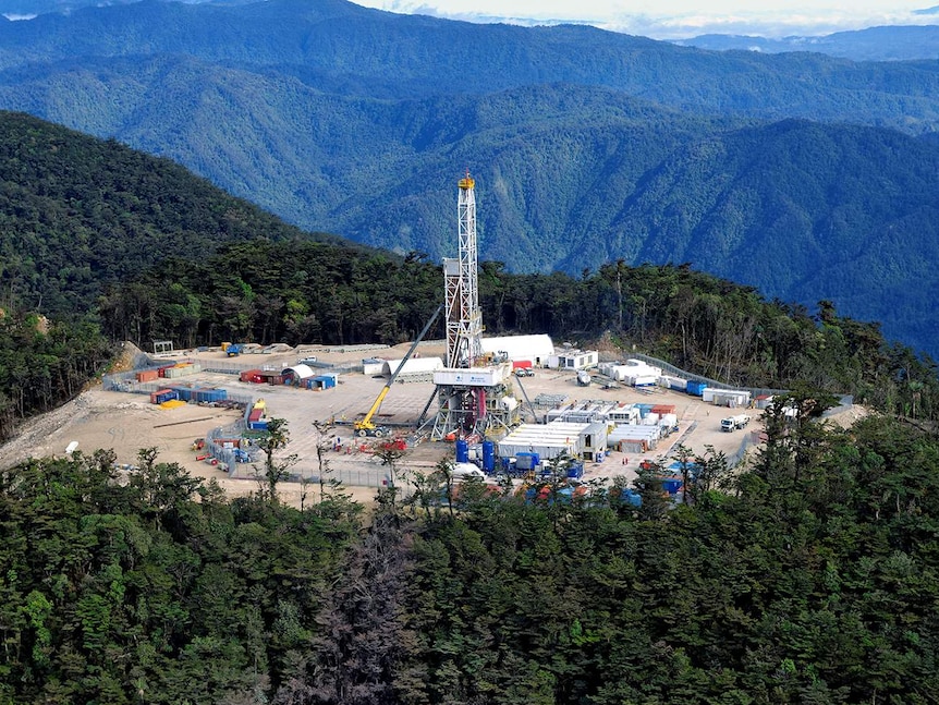 An LNG well in the PNG highlands operated by Santos