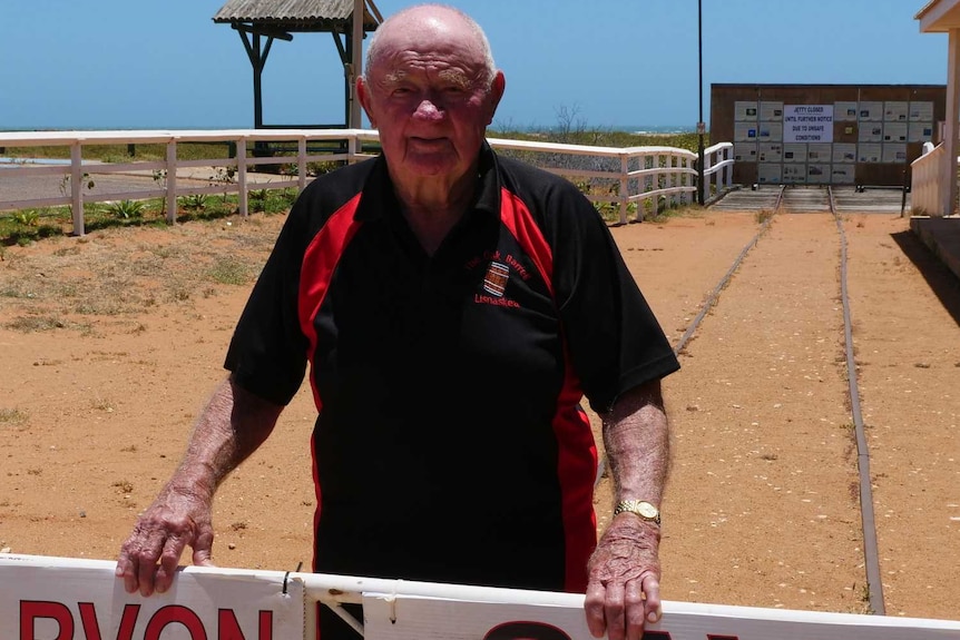 Carnarvon Heritage Group chairman Tom Day at the historic One Mile jetty