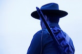 Mounted trooper at Hobart Anzac Day Dawn Service, 2017.