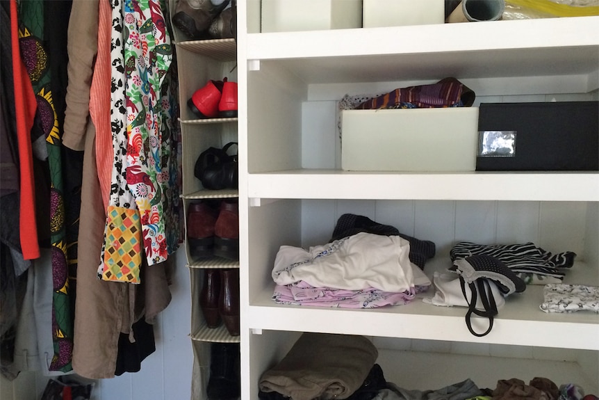 Pam Greet's wardrobe of just 50 items.