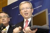 Mr Rudd says his tax package is more balanced than the Coalition's.