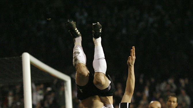Double trouble...Zoltan Gera scored on either side of the break for Fulham.