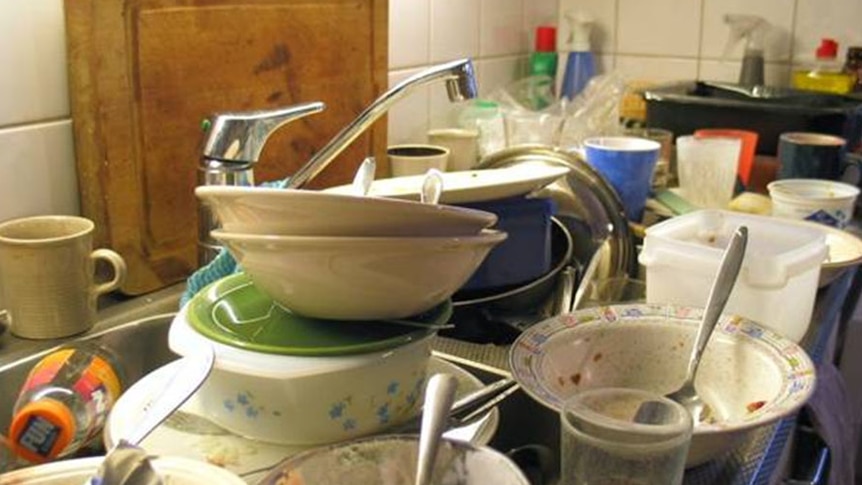 Dirty dishes in the sink (Gerard Oosterman)