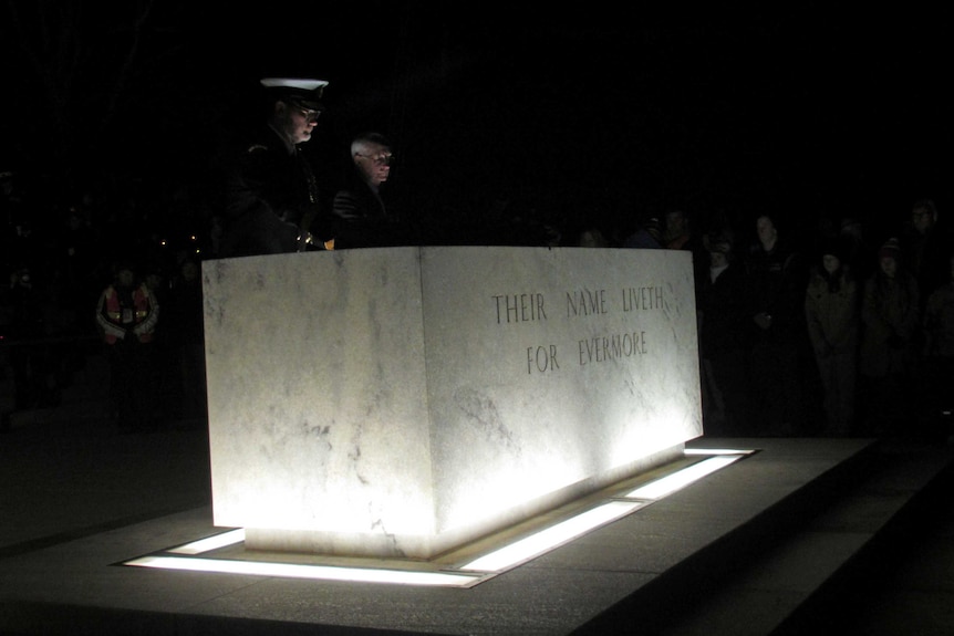 Two wreaths are laid during the dawn service by Australian and New Zealand  representatives to symbolise the joint service.