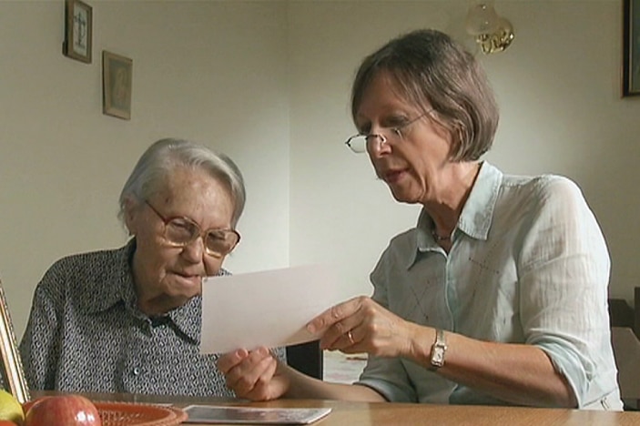 Filmmaker Sophia Turkiewicz with her mother in 2009.